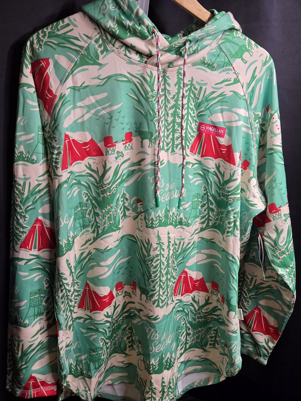 Magellan Outdoors Hoodie Womens XXL Pullover Boyfriend Fit Christmas Holiday
